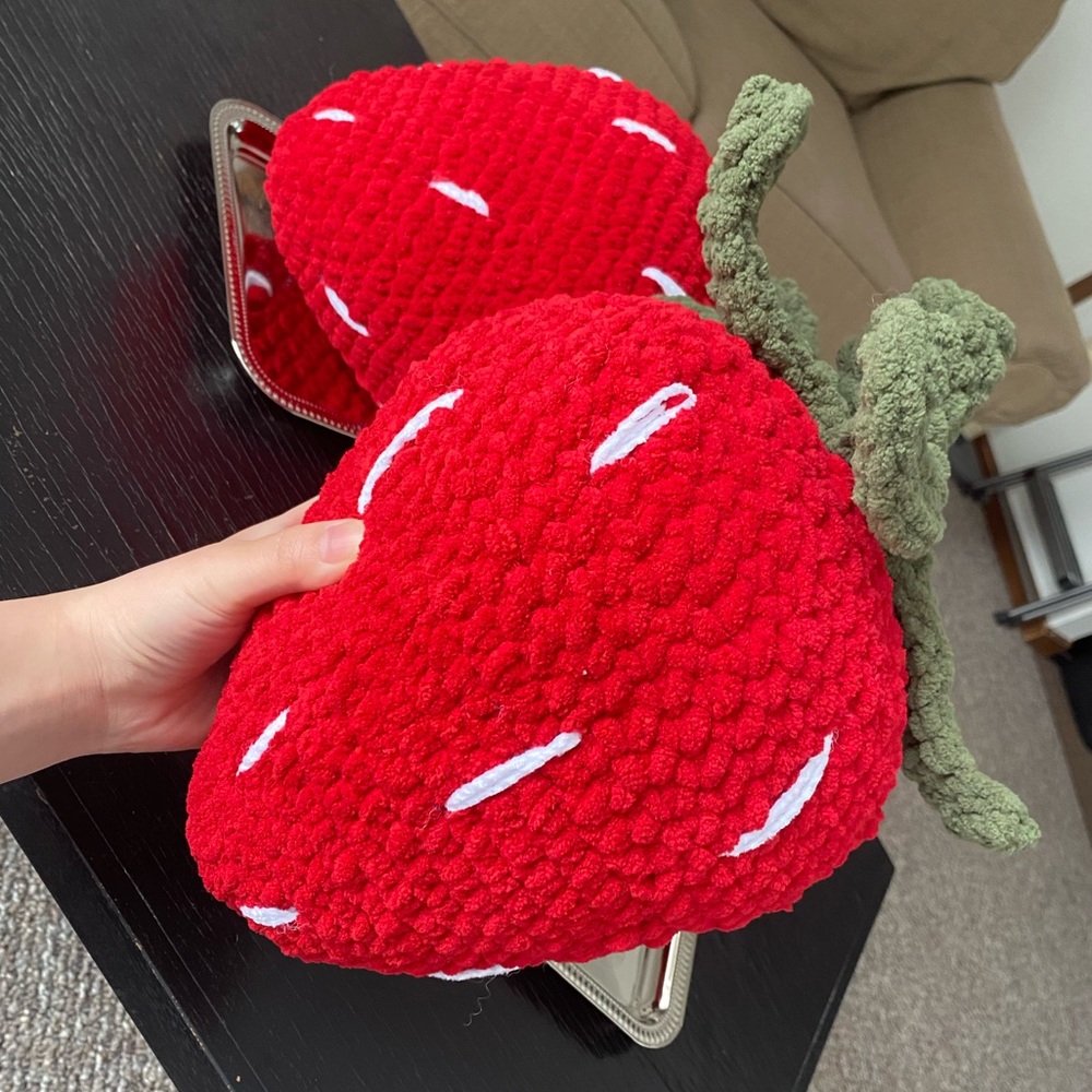 Giant Handmade Crochet Strawberry